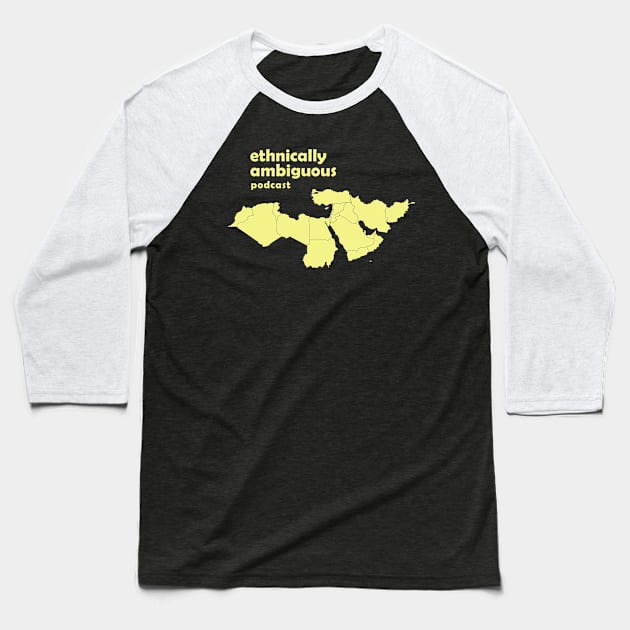 Middle East Map Baseball T-Shirt by Ethnically Ambiguous